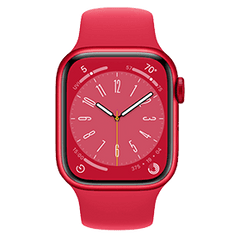 Apple Watch Series 8 45mm Red Refurbished | 1-year Warranty | Accessories
