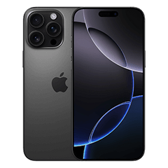 Apple iPhone 16 Pro Max 256 GB Refurbished | Black Titanium | 1-year Warranty | Accessories