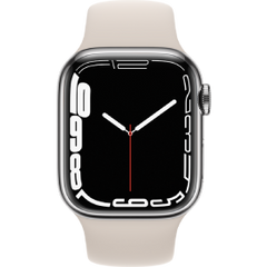 Apple Watch Series 7 41mm Refurbished | Zilver RVS 4G | Wit Sportbandje | 1 Jaar Garantie | Accessoires