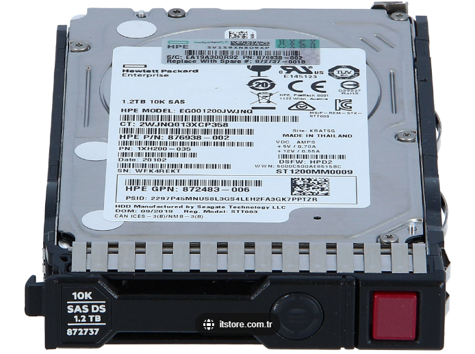 HPE 1.2TB 12G HDD 10K SFF ENT DS SC SAS Gen8 Gen9 Gen10 Refurbished | 12M Garantie